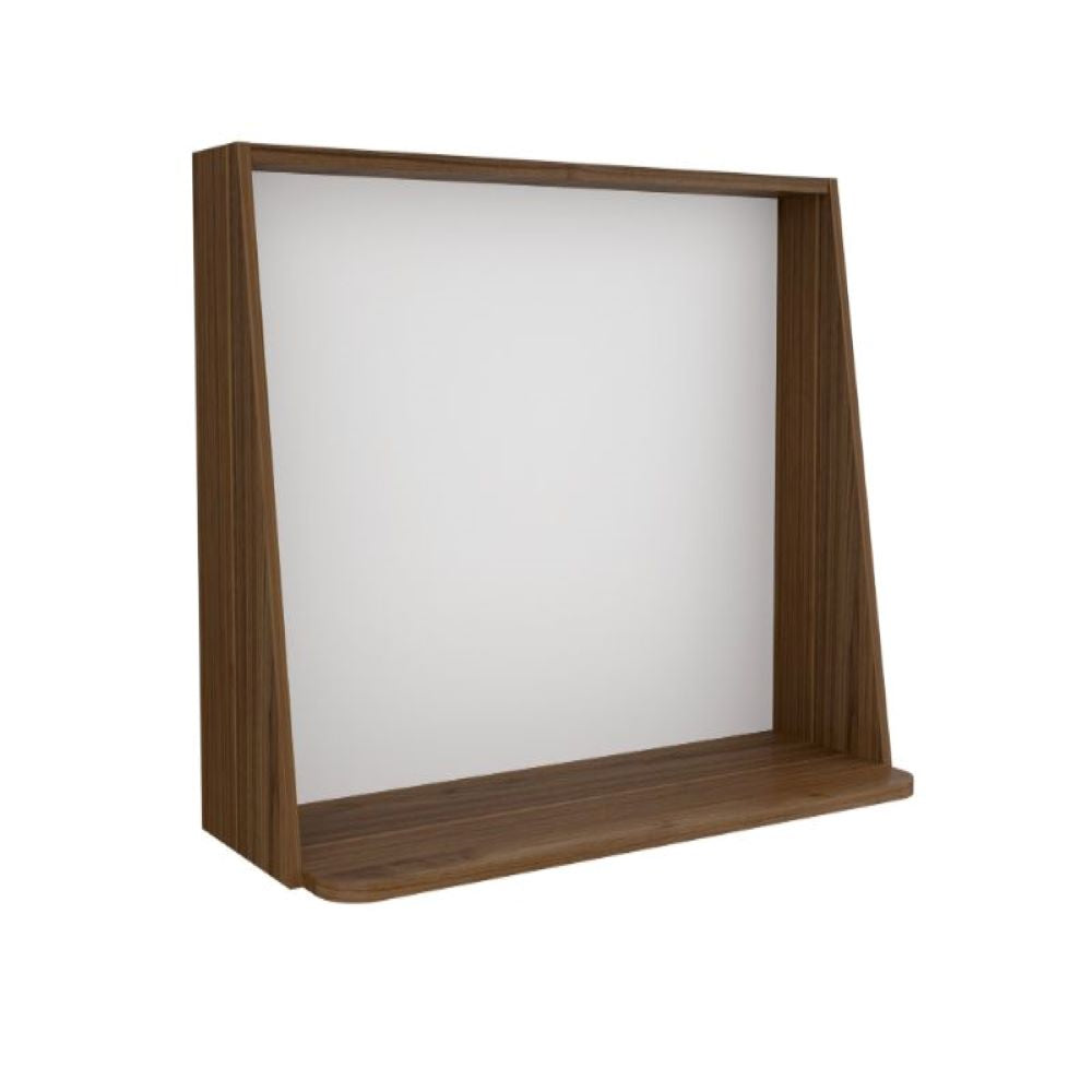 Wall Desk Afrec, Single Shelf, Mahogany / White Finish-4