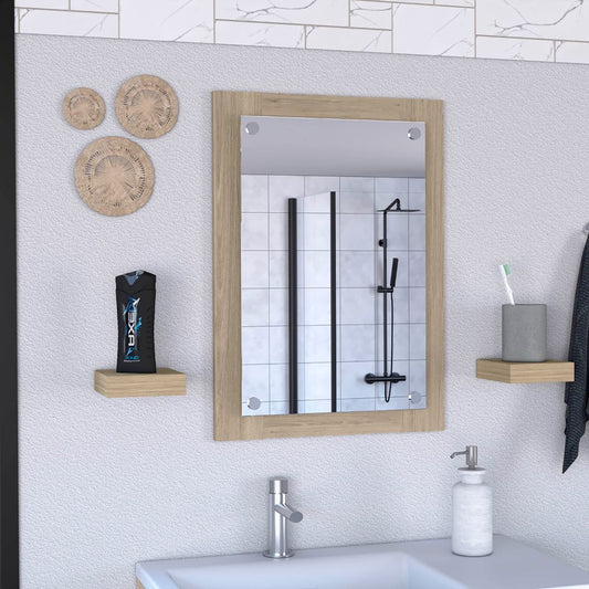 Bathroom Mirror Epic, Frame, Light Pine Finish-0