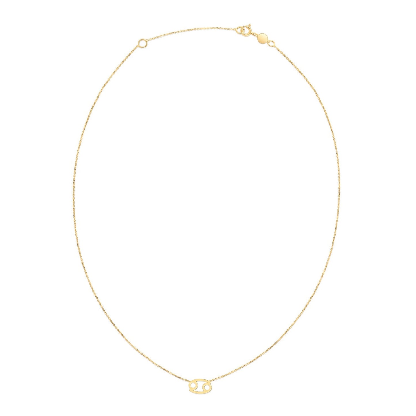 14K Yellow Gold Cancer Necklace-1