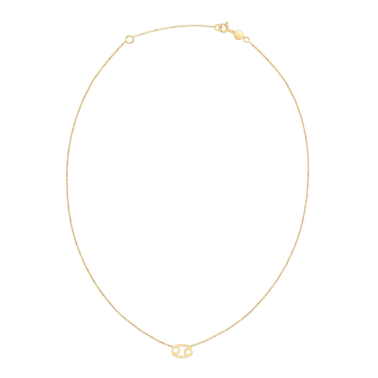 14K Yellow Gold Cancer Necklace-1