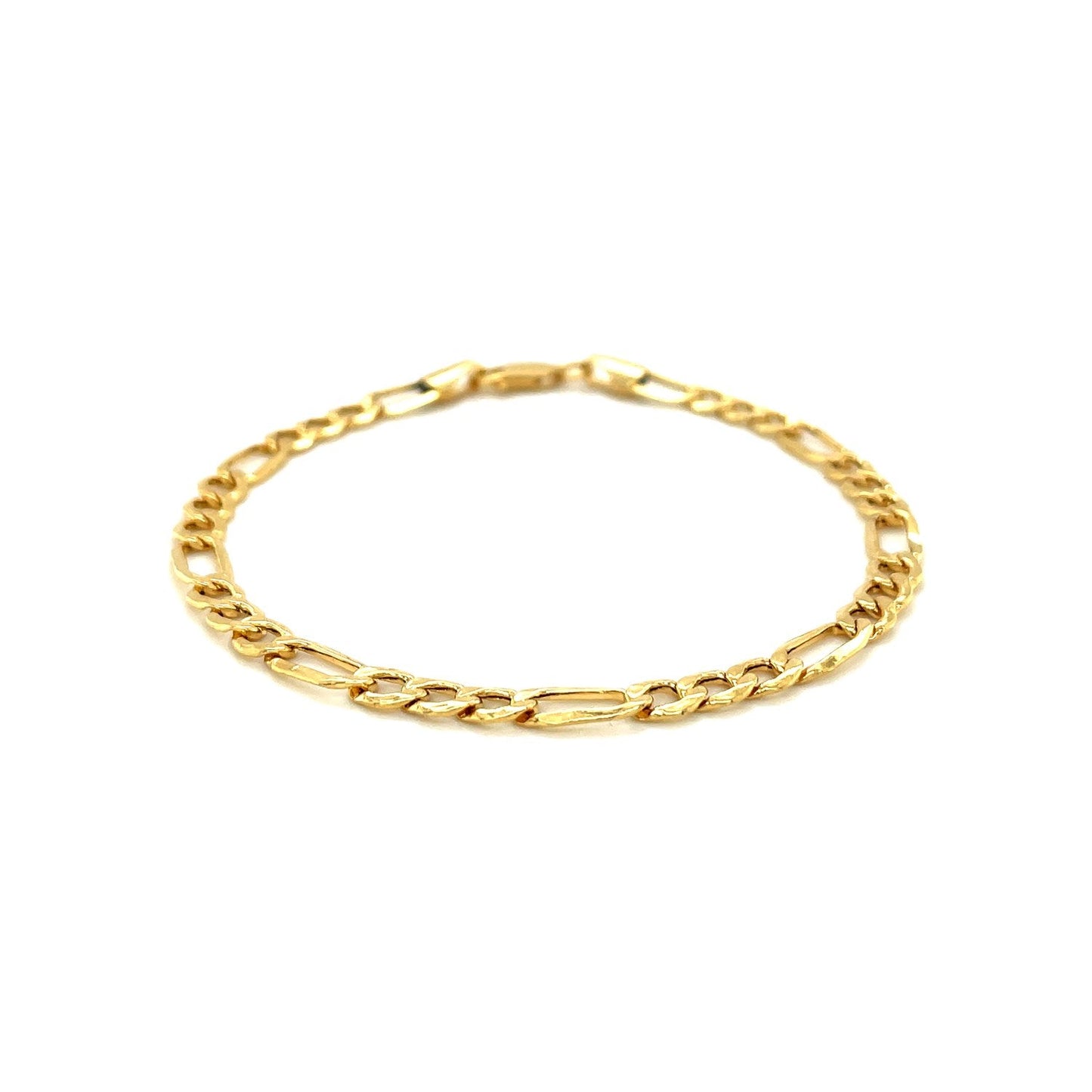 4.6mm 14k Yellow Gold Lite Figaro Bracelet-1