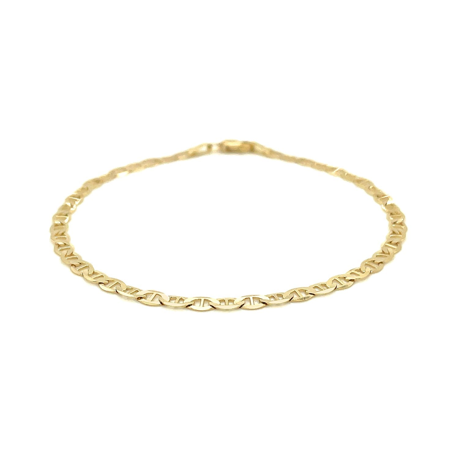 3.2mm 14k Yellow Gold Mariner Link Bracelet-1