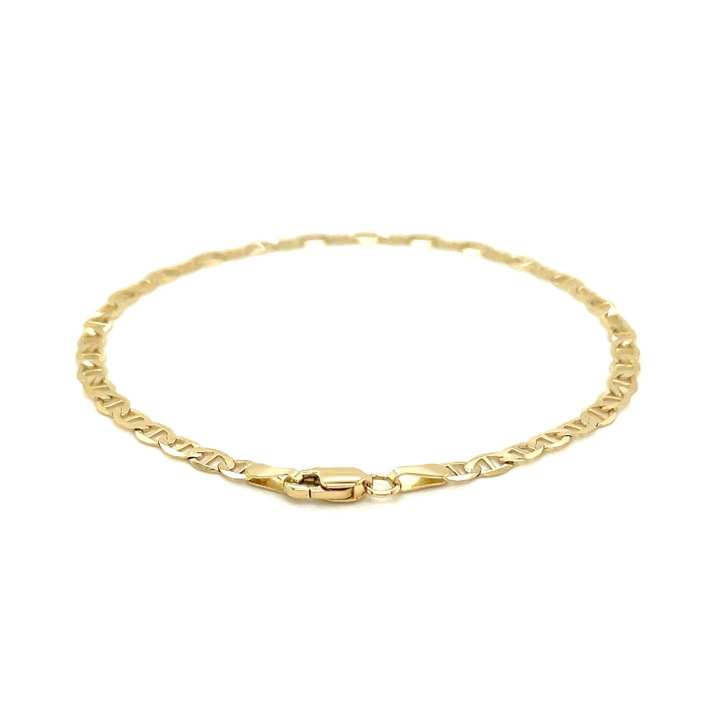 3.2mm 14k Yellow Gold Mariner Link Bracelet-2