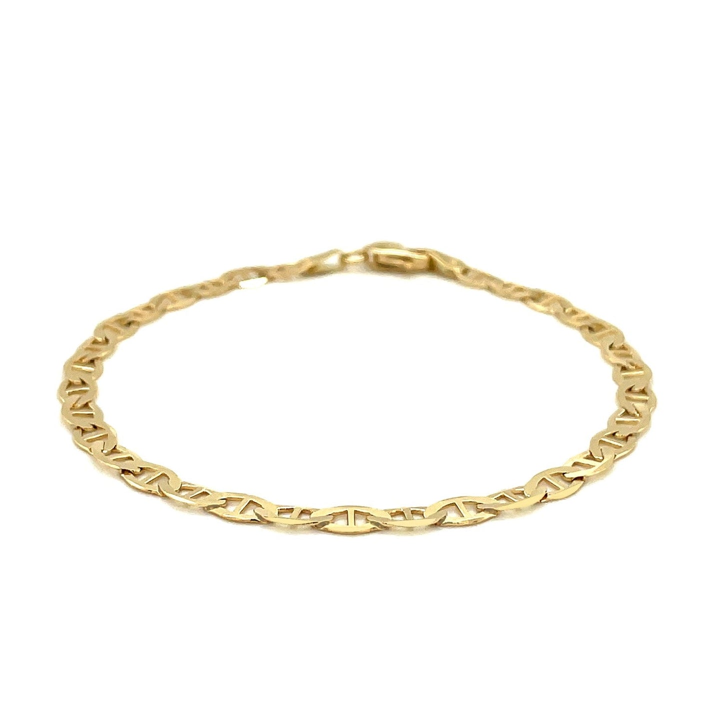 4.5mm 14k Yellow Gold Mariner Link Bracelet-1