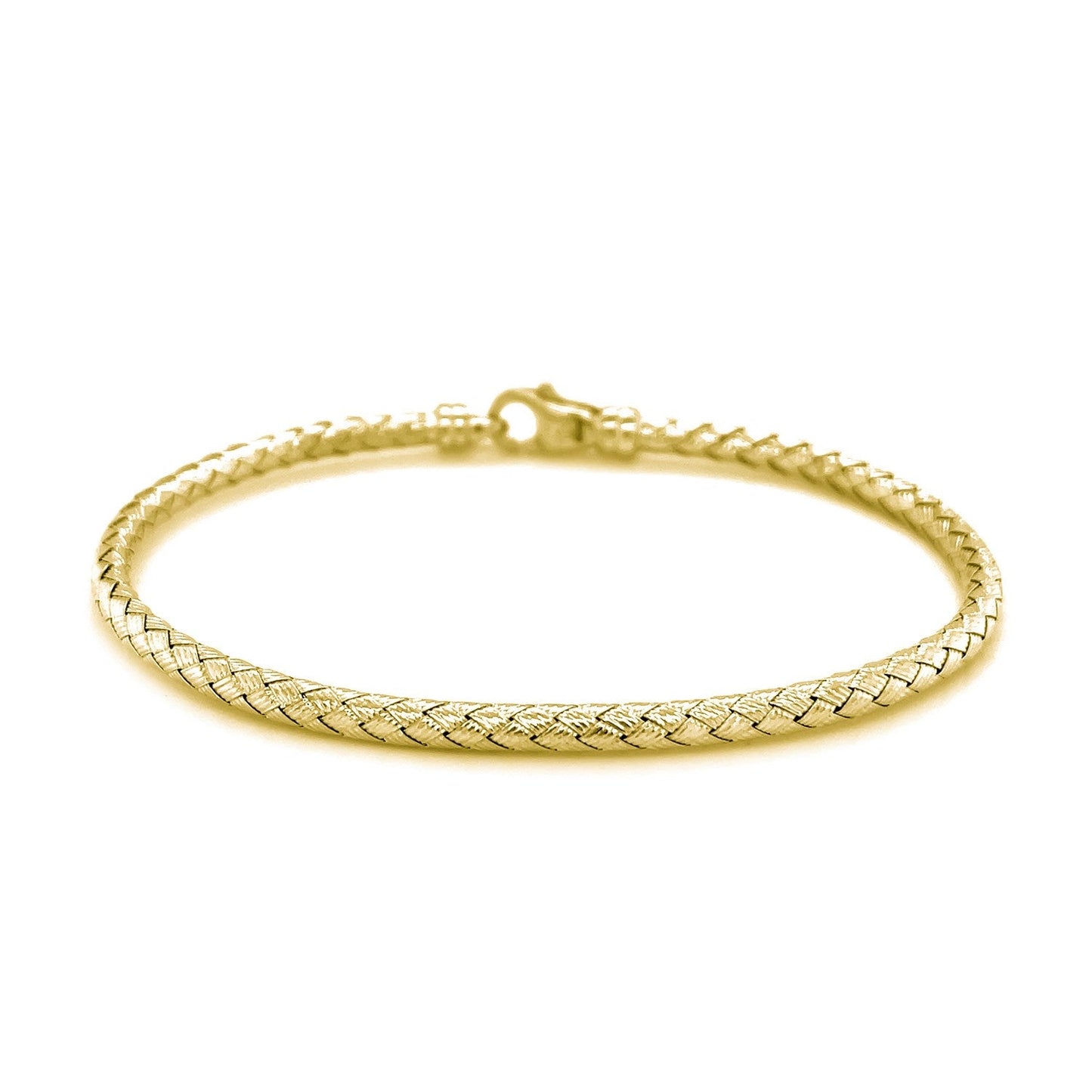 Fancy Weave Bangle in 14k Yellow Gold (3.0mm)-1