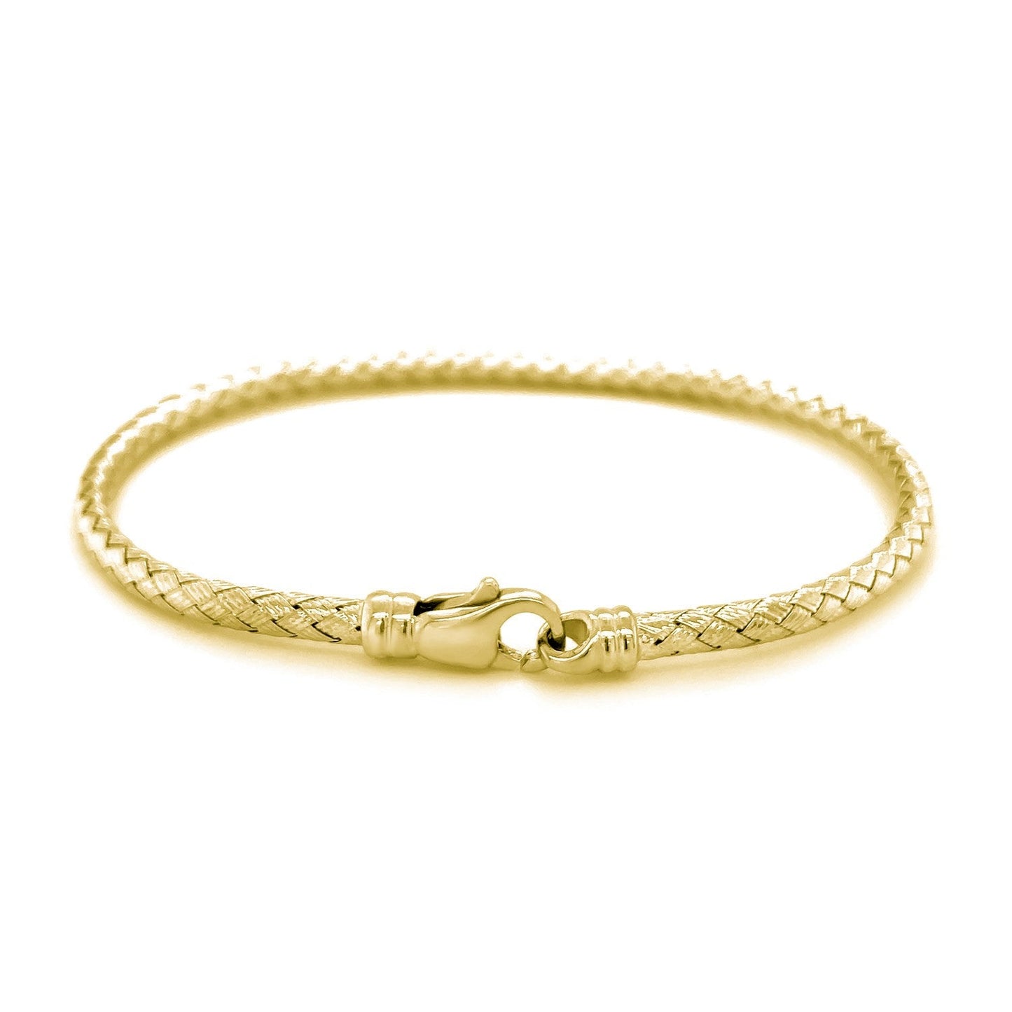 Fancy Weave Bangle in 14k Yellow Gold (3.0mm)-2