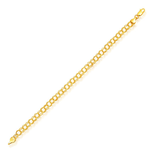 5.0 mm 14k Yellow Gold Lite Charm Bracelet-0