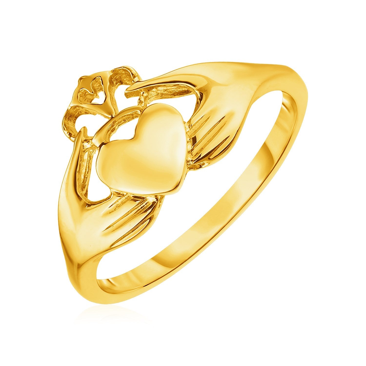 14k Yellow Gold Claddagh Ring-0