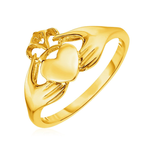 14k Yellow Gold Claddagh Ring-0