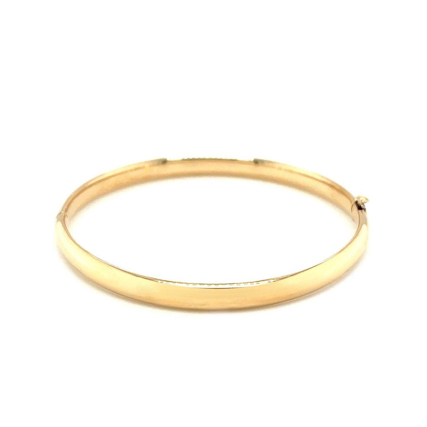 14k Yellow Gold Dome Design Polished Children's Bangle-1