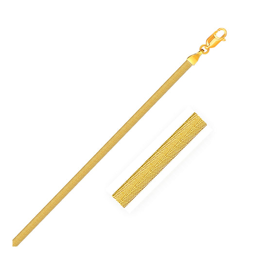 3.0mm 14k Yellow Gold Super Flex Herringbone Bracelet-0
