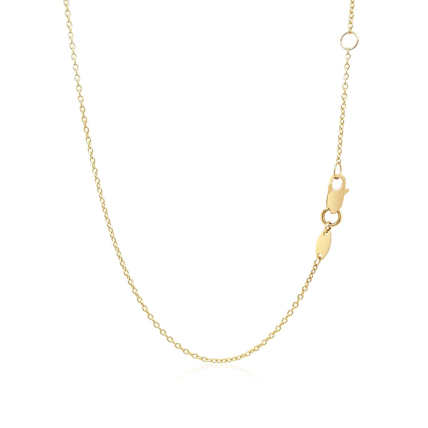 14k Yellow Gold Smooth Flat Horizontal Bar Style Necklace-2