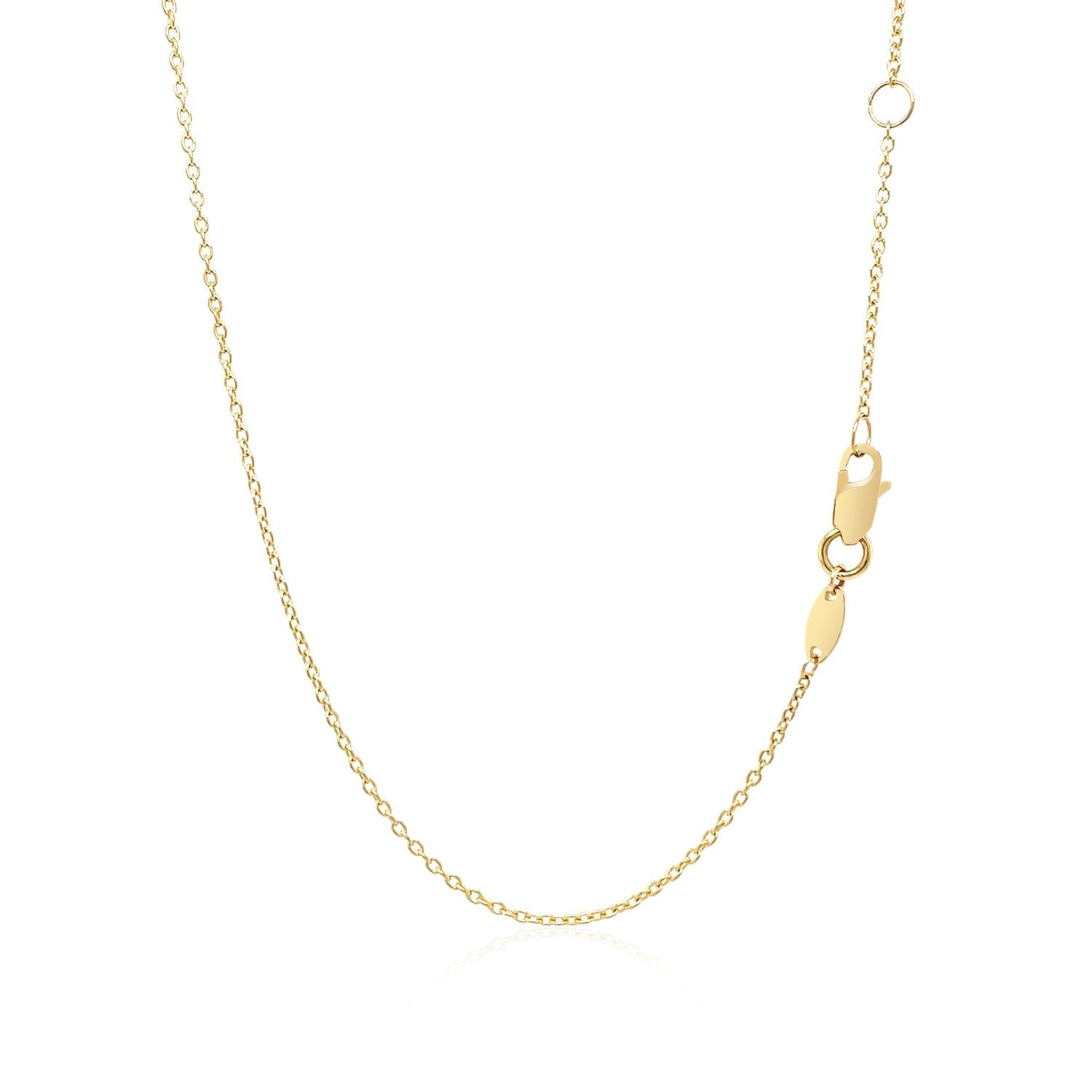 14k Yellow Gold Smooth Flat Horizontal Bar Style Necklace-2