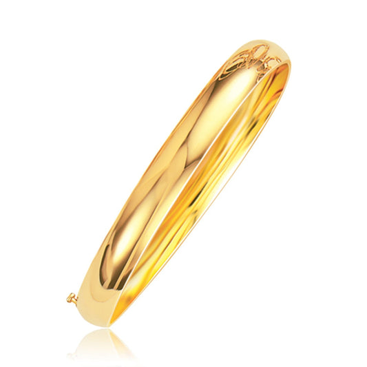 Classic Bangle in 14k Yellow Gold (8.0mm)-0