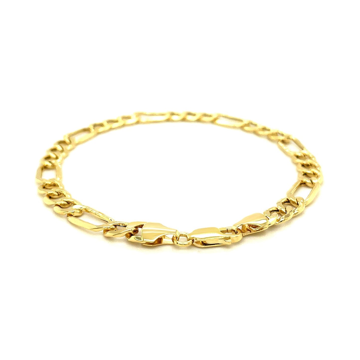 6.5mm 14k Yellow Gold Lite Figaro Bracelet-2