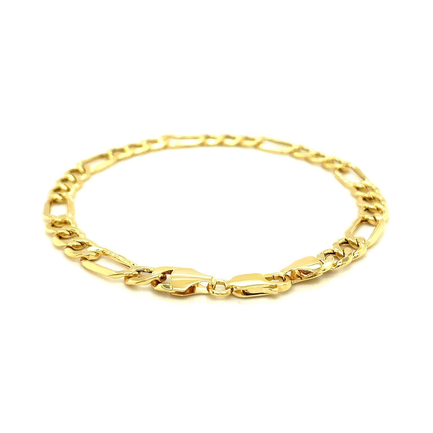 6.5mm 14k Yellow Gold Lite Figaro Bracelet-2