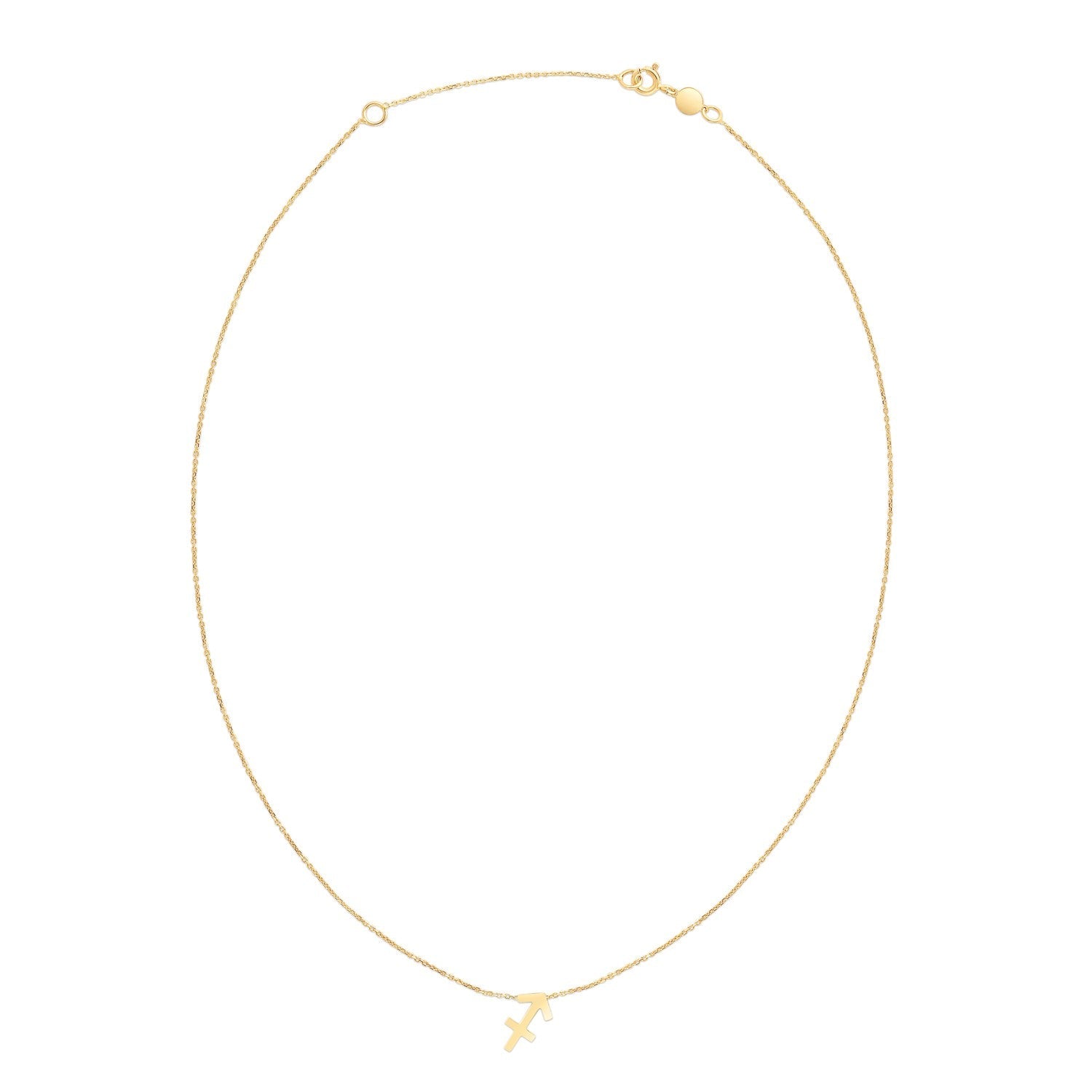 14K Yellow Gold Sagittarius Necklace-1