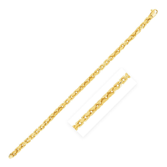 14k Yellow Gold High Polish Mens Fancy Box Bracelet (5.0mm)-0