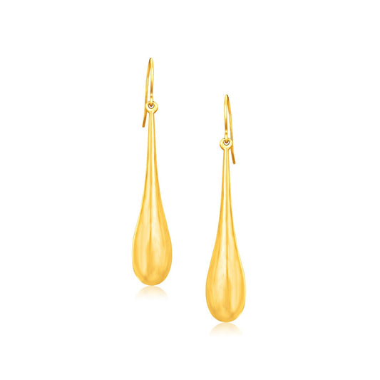 14k Yellow Gold Dramatic Drop Earrings-0