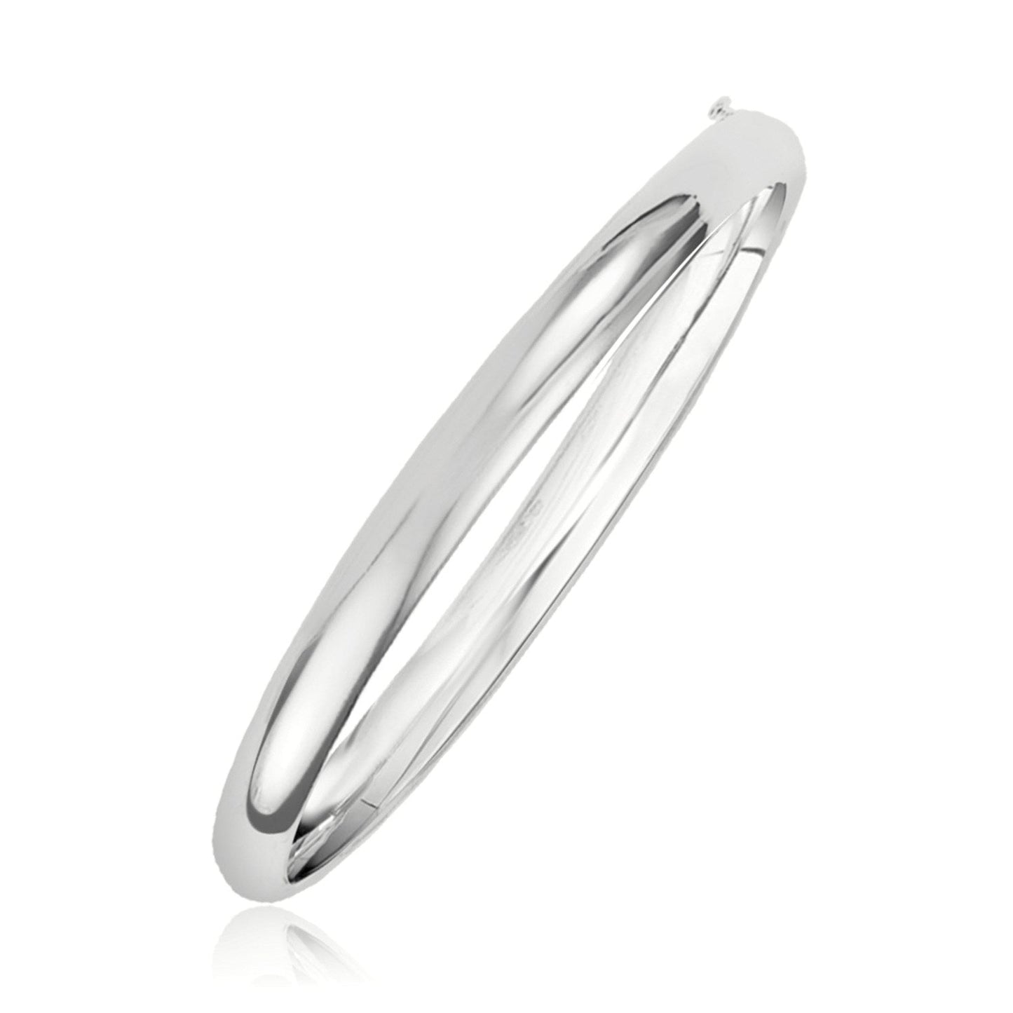 Classic Bangle in 14k White Gold (5.0mm)-0
