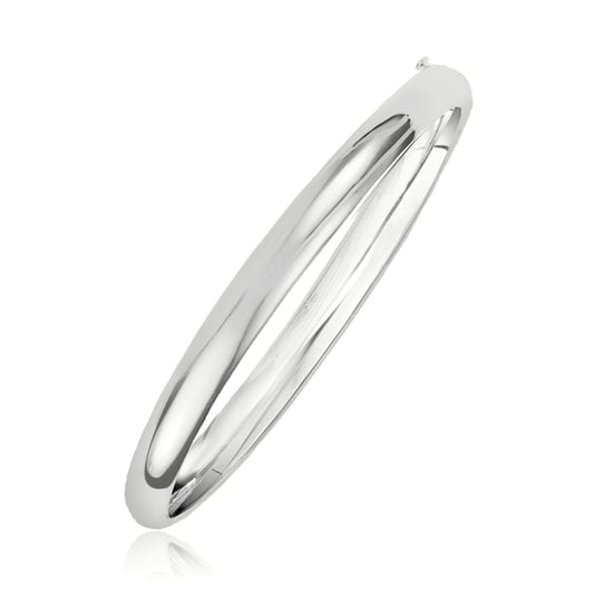 Classic Bangle in 14k White Gold (5.0mm)-0