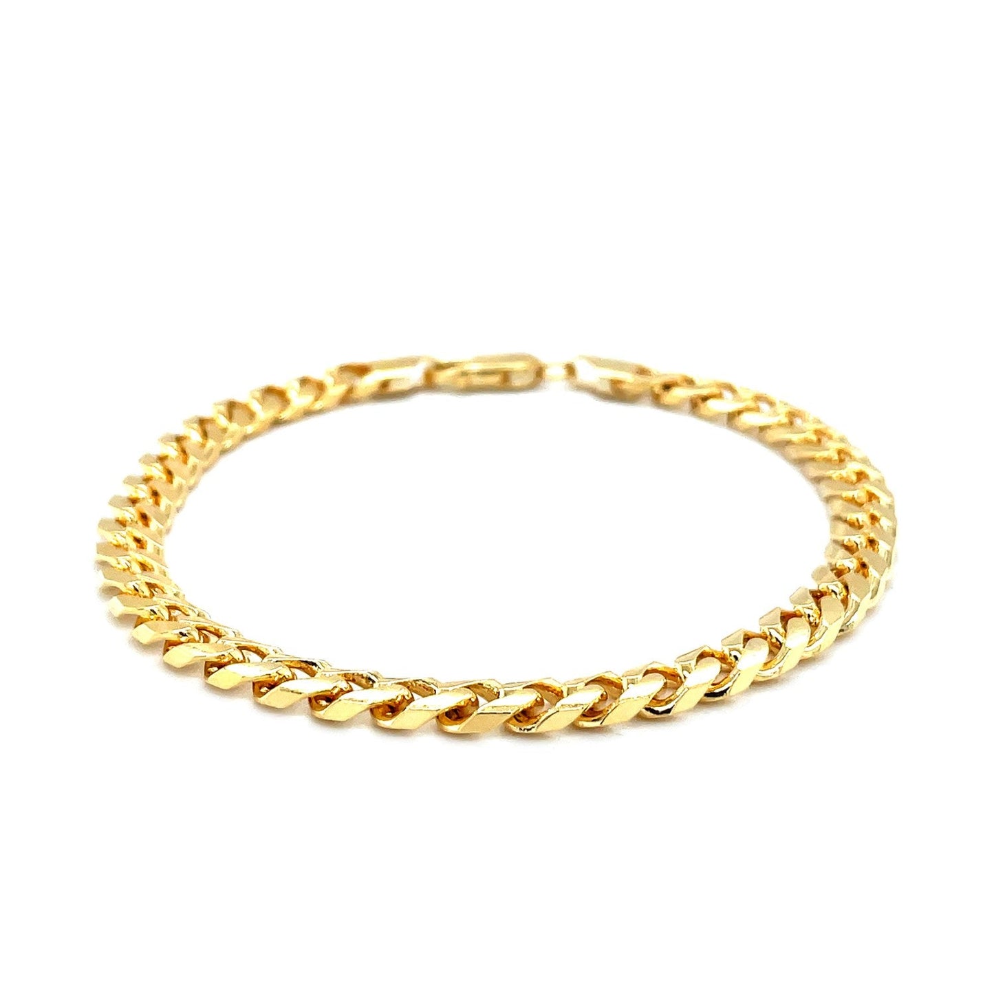 5.8mm 14k Yellow Gold Solid Miami Cuban Bracelet-1