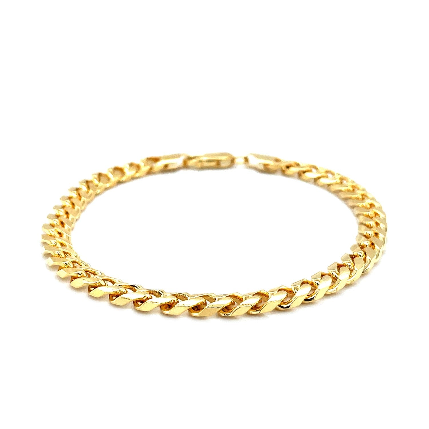 5.8mm 14k Yellow Gold Solid Miami Cuban Bracelet-1