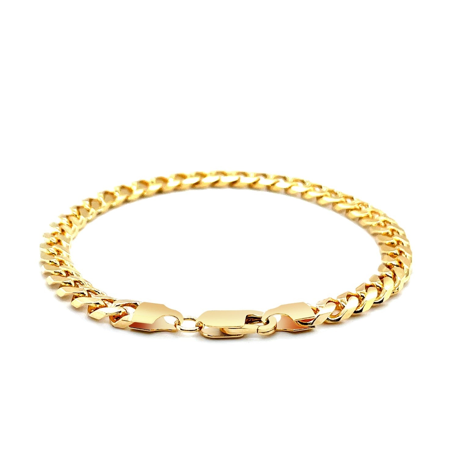 5.8mm 14k Yellow Gold Solid Miami Cuban Bracelet-2