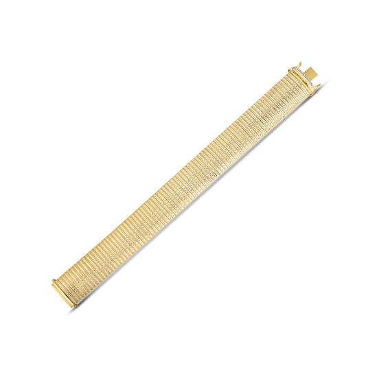 14k Yellow Gold Bold Diamante Flex Bracelet-0