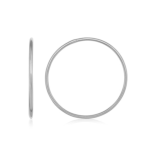 Endless Hoop Style Earrings in 14k White Gold-0