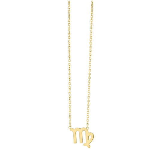 14K Yellow Gold Virgo Necklace-0
