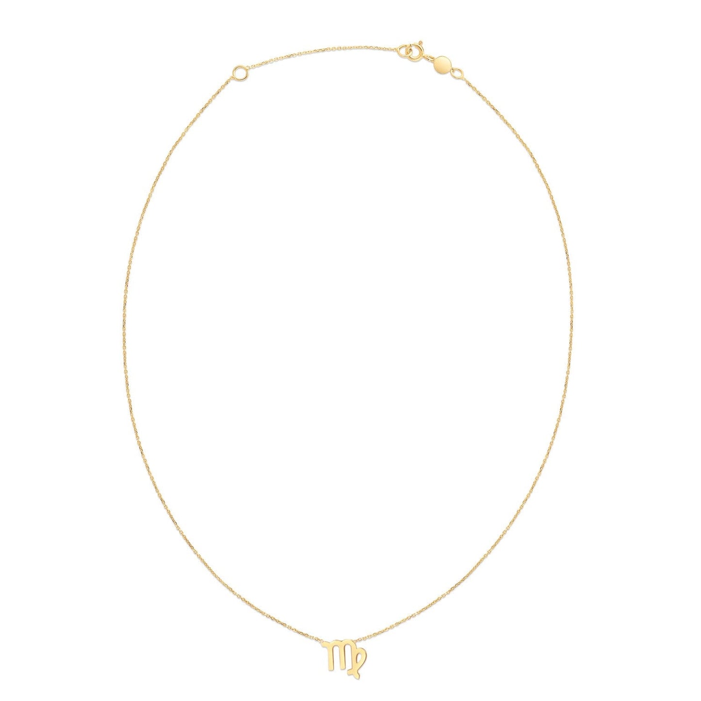 14K Yellow Gold Virgo Necklace-1