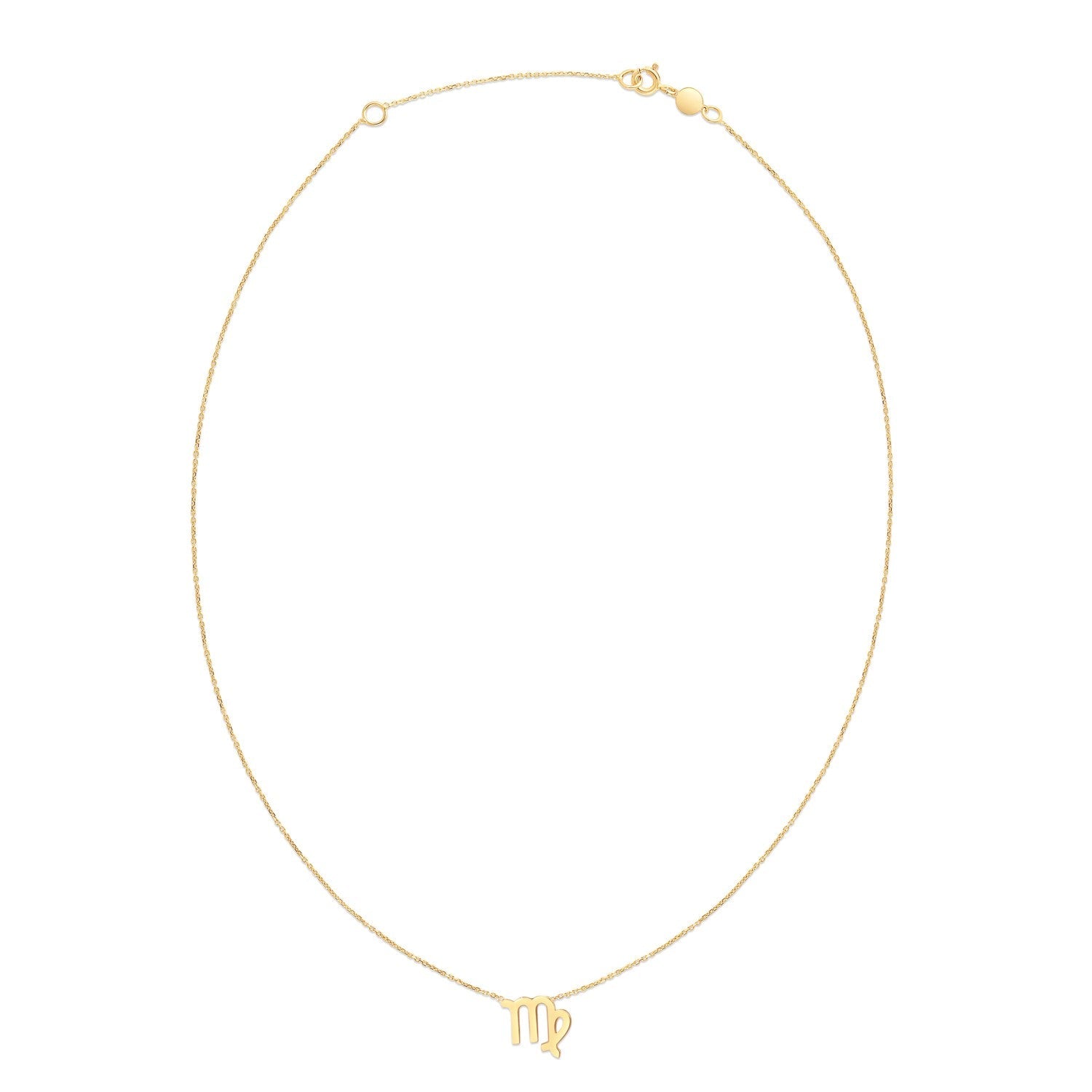 14K Yellow Gold Virgo Necklace-1
