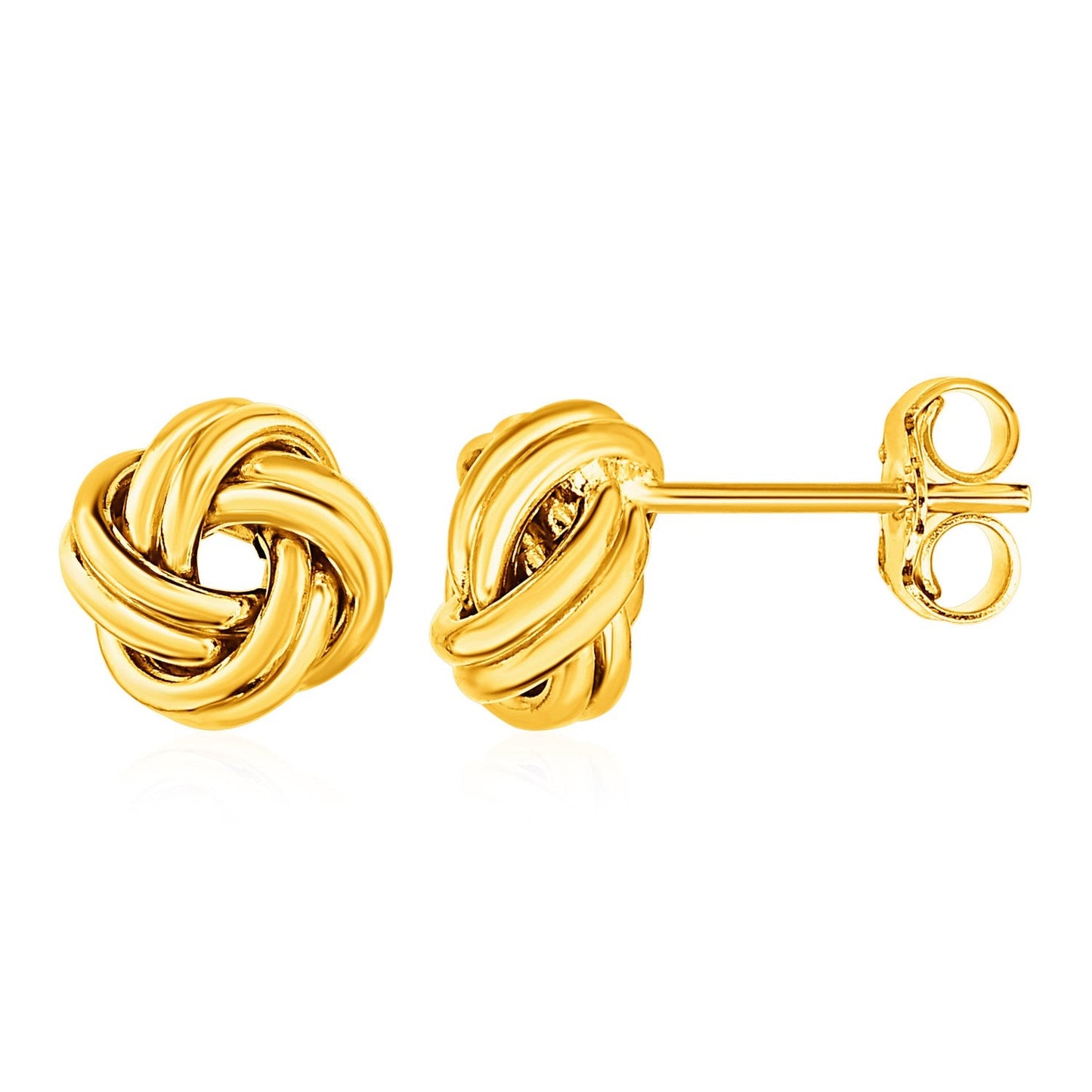 Love Knot Post Earrings in 14k Yellow Gold-0