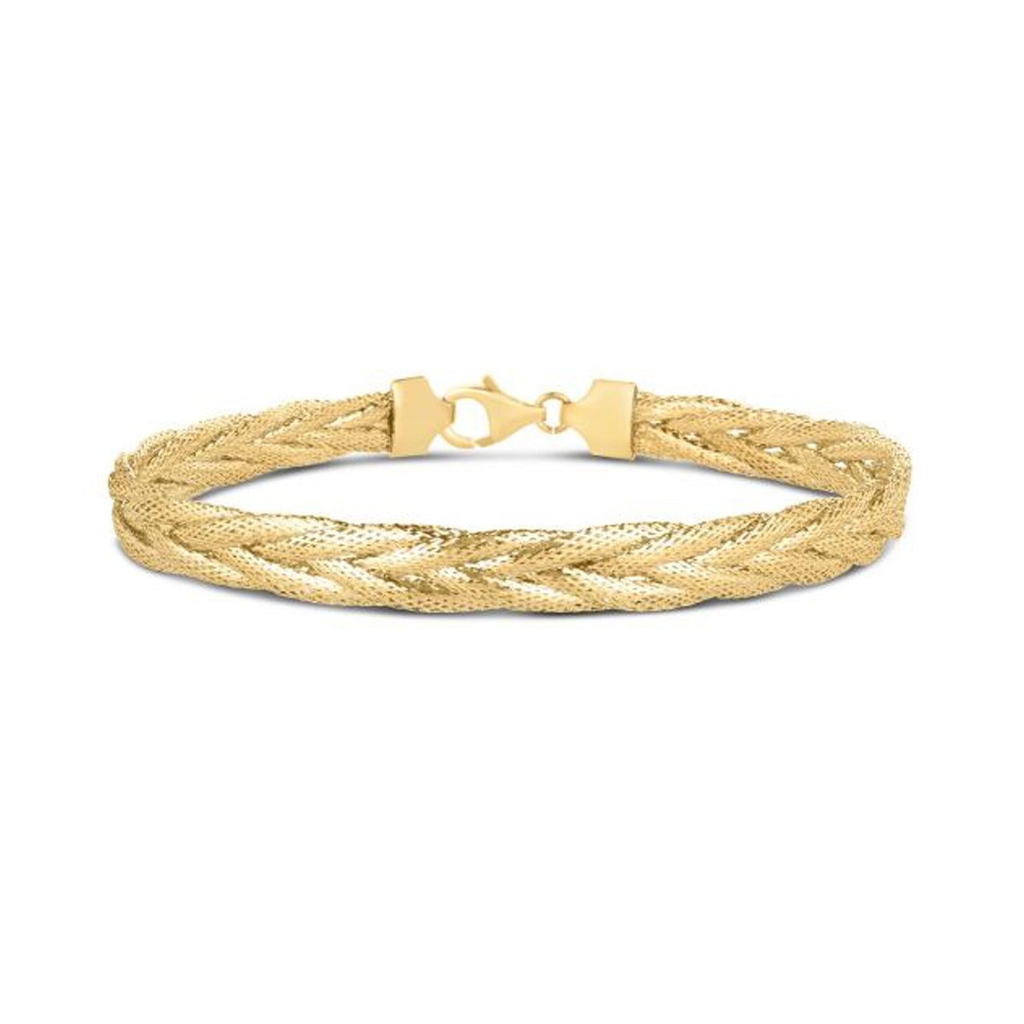 14k Yellow Gold Rapunzel Woven Bracelet-1