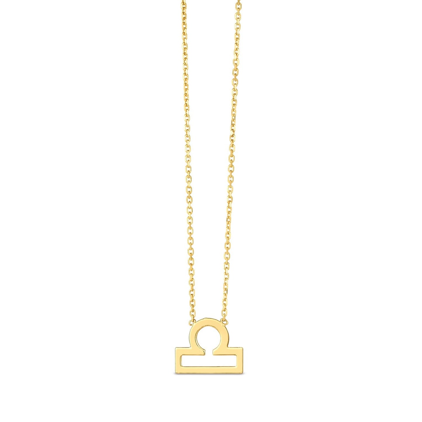14K Yellow Gold Libra Necklace-0
