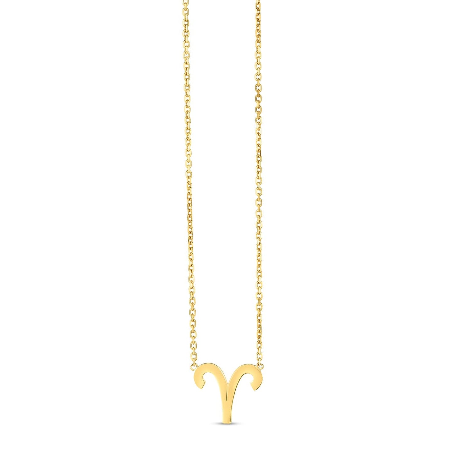 14K Yellow Gold Aries Necklace-0