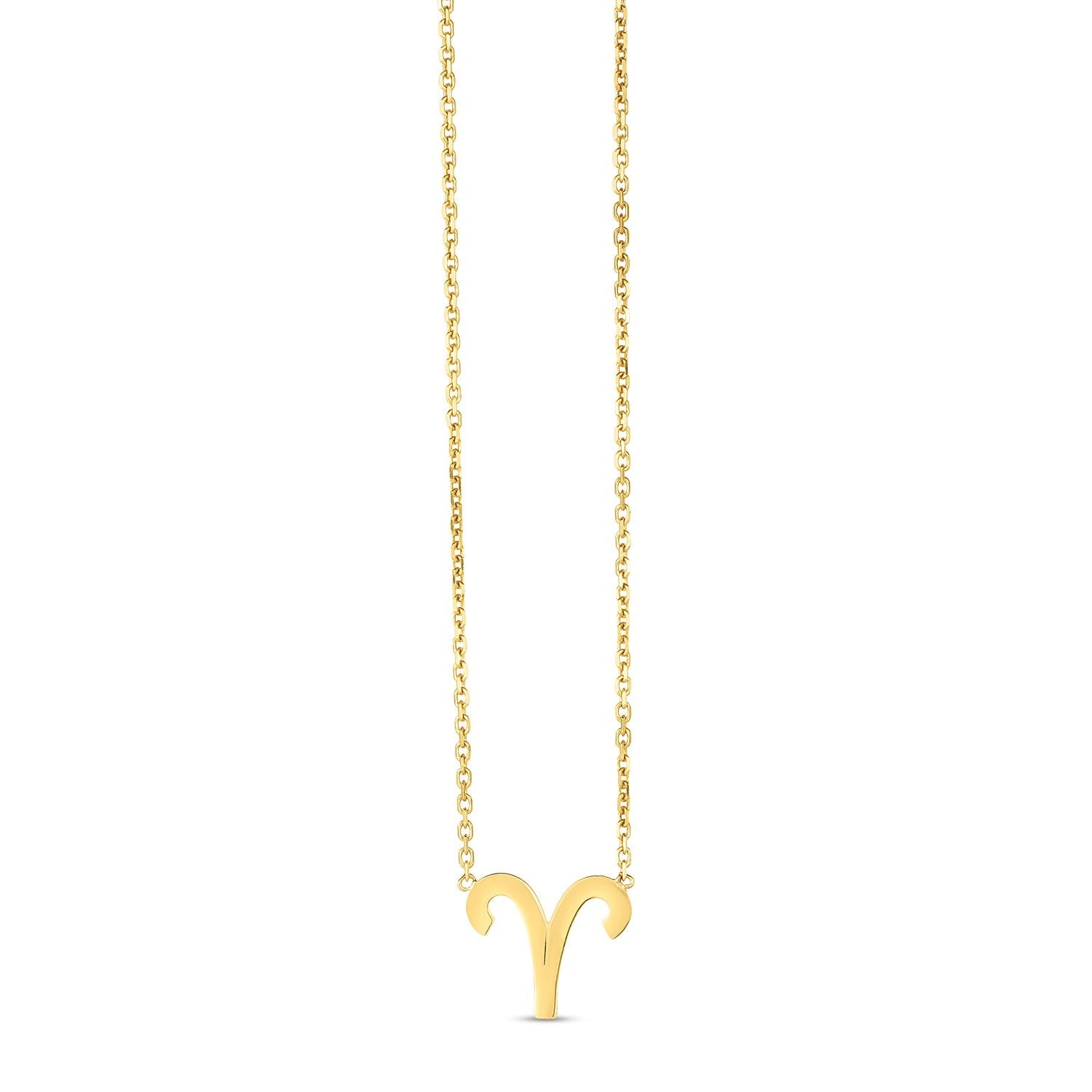 14K Yellow Gold Aries Necklace-0