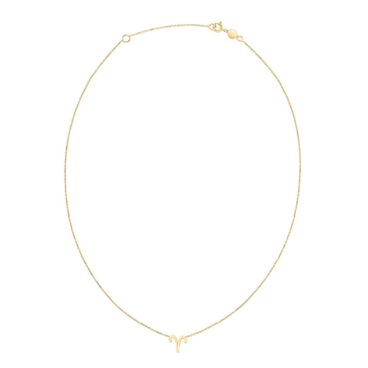 14K Yellow Gold Aries Necklace-1