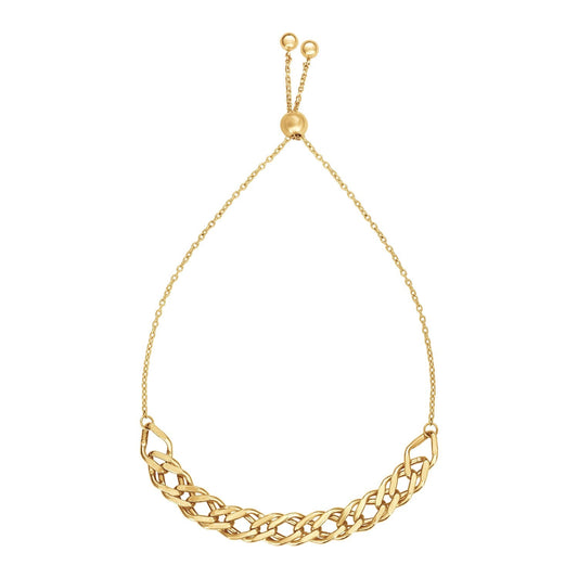 Adjustable Chain Bracelet in 14k Yellow Gold-0