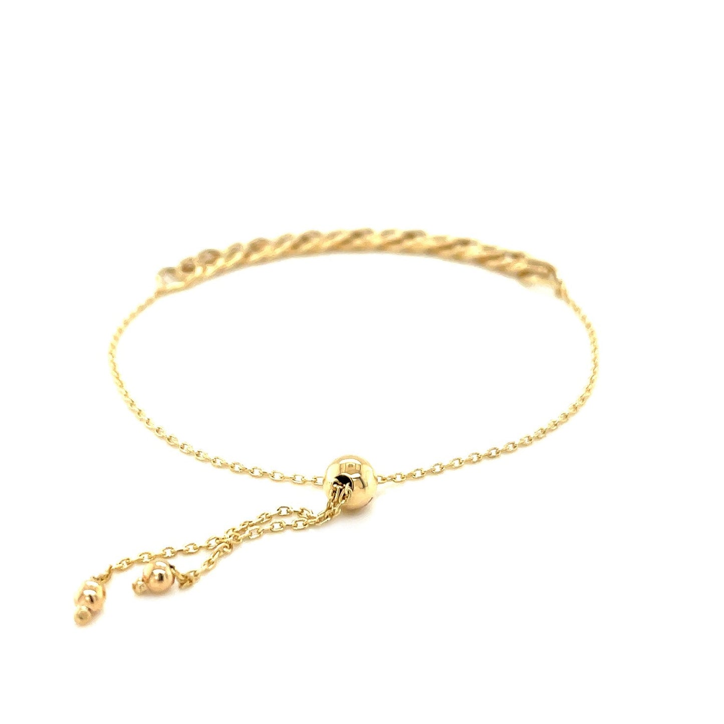 Adjustable Chain Bracelet in 14k Yellow Gold-2