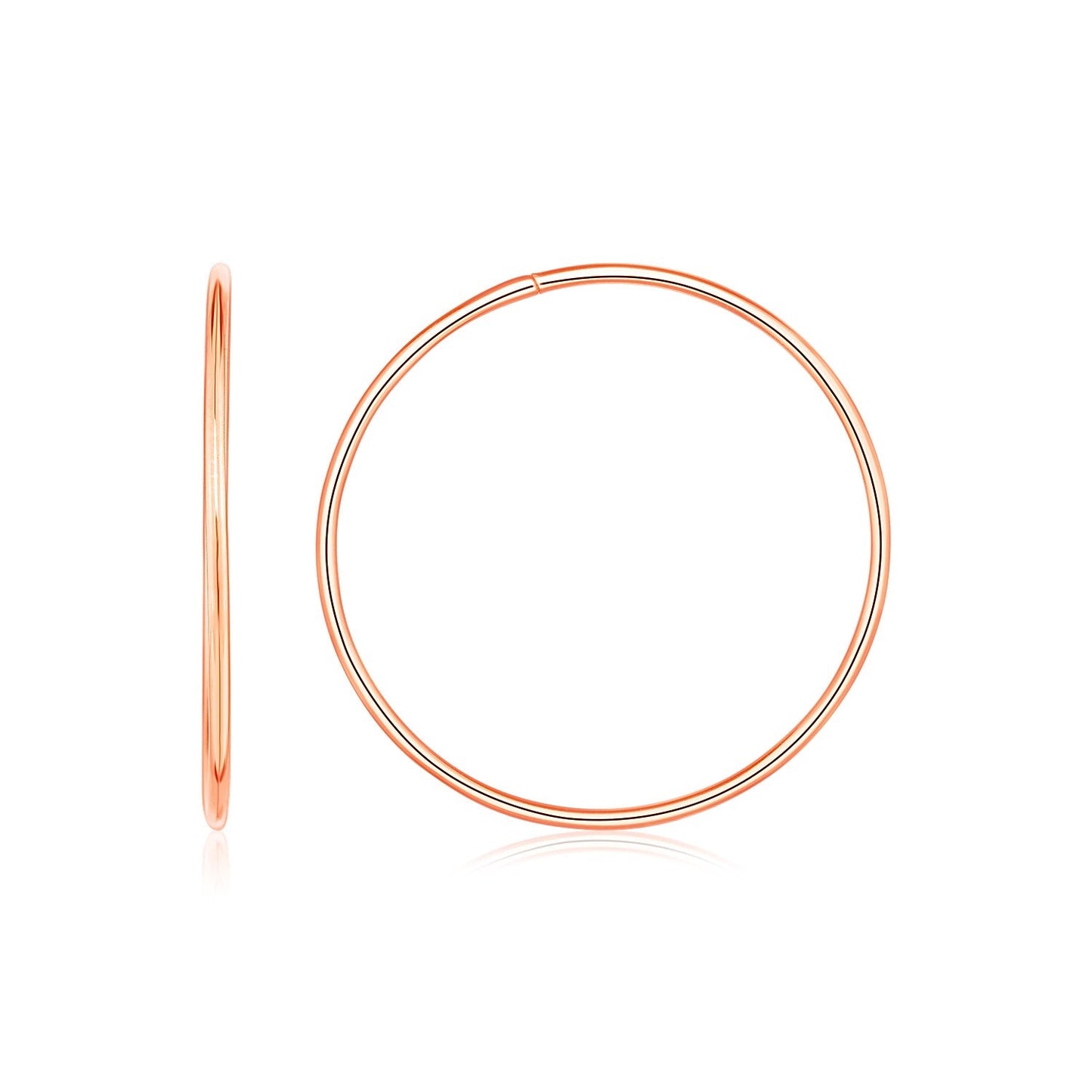 Endless Hoop Style Earrings in 14K Rose Gold-0