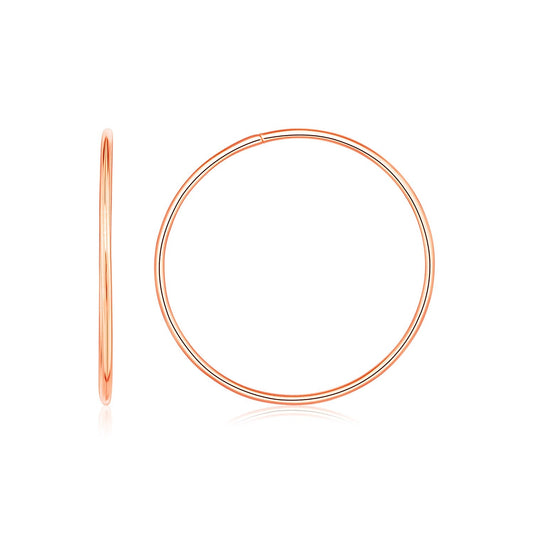 Endless Hoop Style Earrings in 14K Rose Gold-0