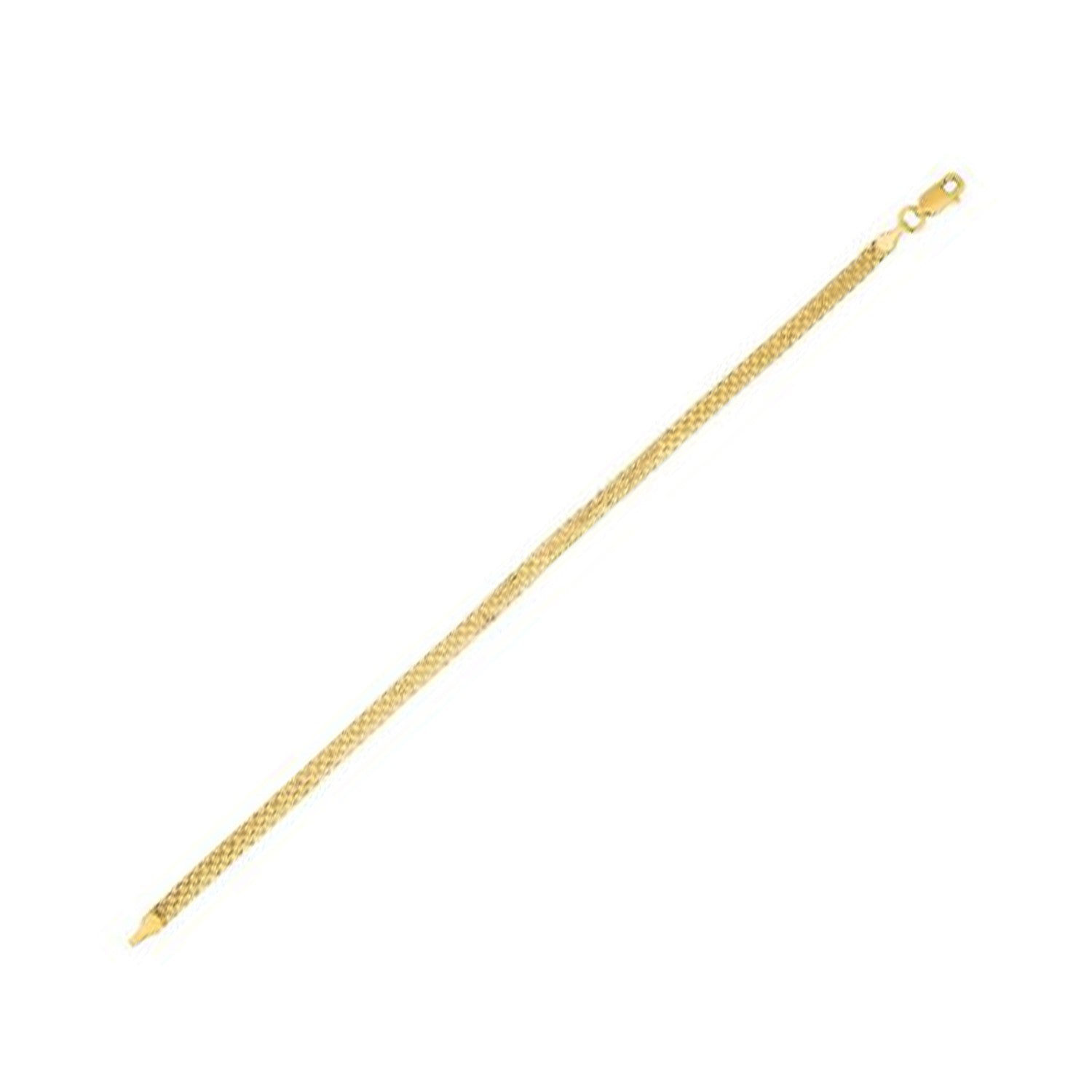3.5mm 14k Yellow Gold Bismark Bracelet-0