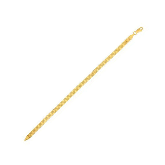 4.7mm 14k Yellow Gold Bismark Bracelet-0