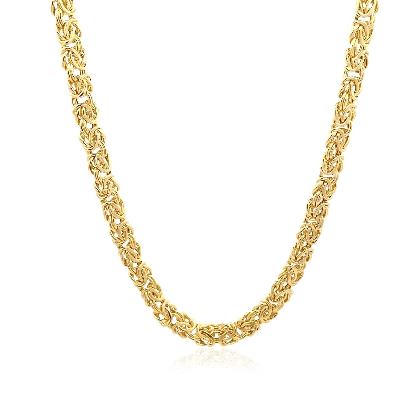 14k Yellow Gold Fancy Byzantine Chain Necklace-1