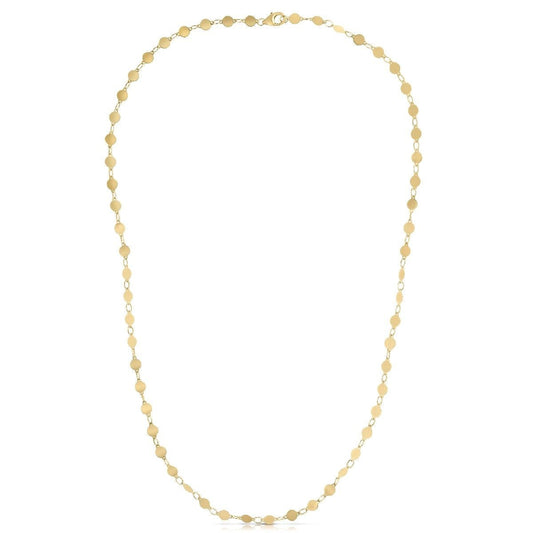14k Yellow Gold Necklace with Polished Circles-0