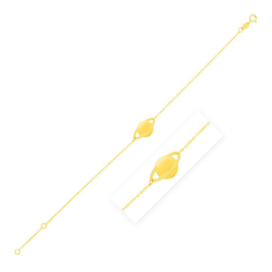 14K Yellow Gold Saturn Bracelet-0