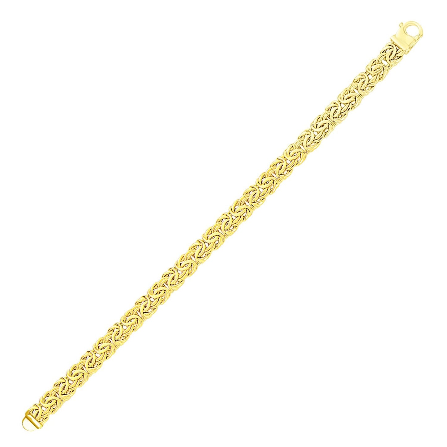 14k Yellow Gold Byzantine Style Chain Bracelet-0