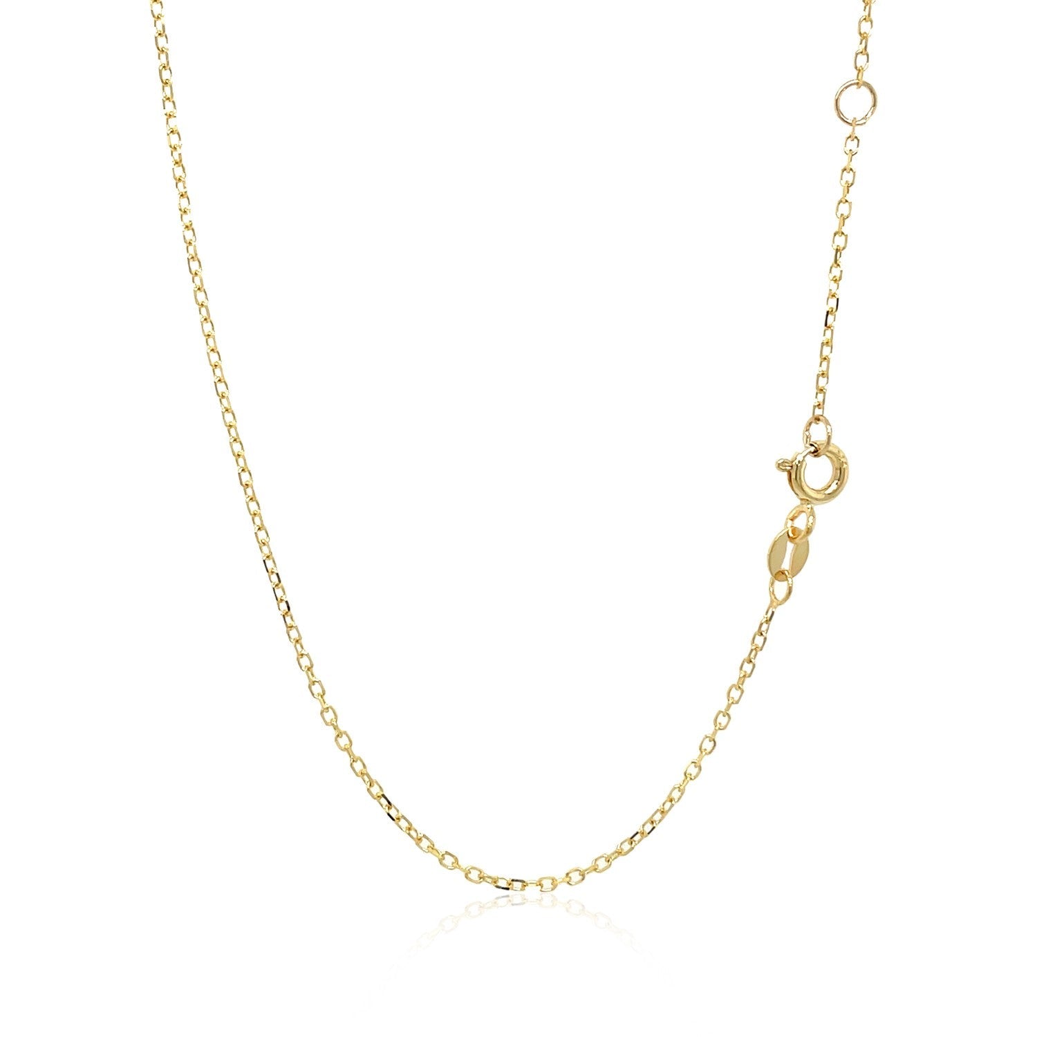 14k Yellow Gold 17 inch Necklace with Round Amethyst-2